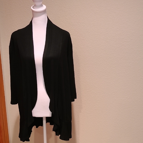 Argstar Elegant Black Women's Open Cardigan Size XL - Picture 1 of 6